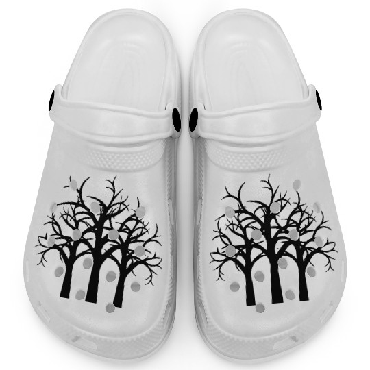 Trees Winter Autumn Forest Halloween Silhouette Clogs