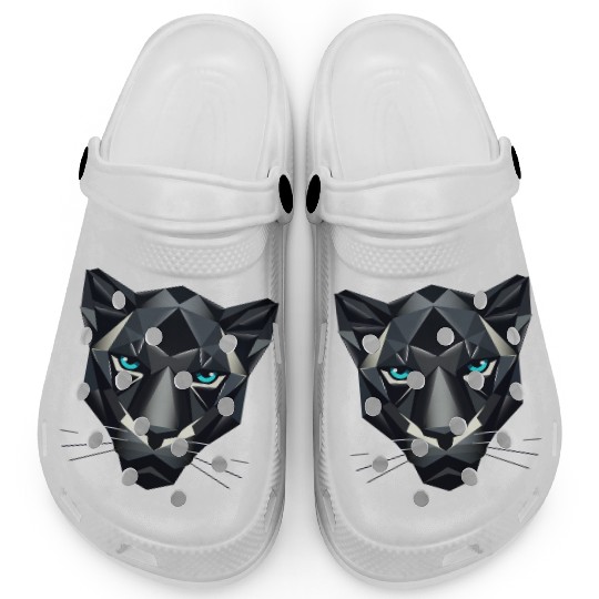 Geometric Black Panther - Power and Elegance Clogs