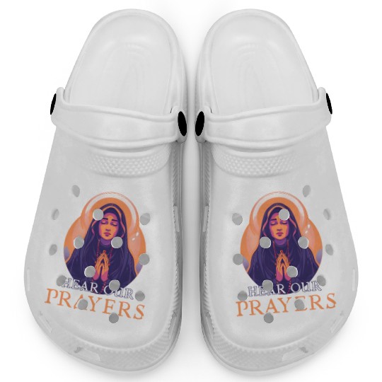 Virgin Mary Holy Mother, Hear Our Prayers Clogs