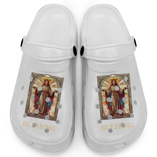 Virgin Mary Our Lady'S Blessing Clogs