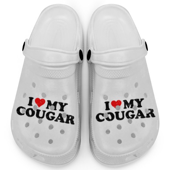 I Love Cougars Cougar Humor Valentine's Day 4WH1 Clogs