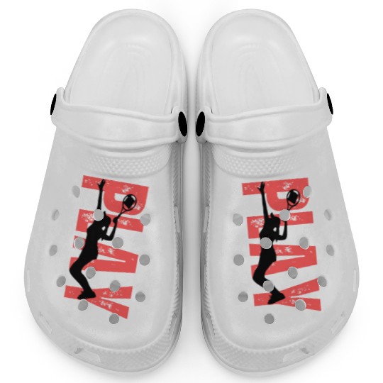 Play Tennis female coral Clogs