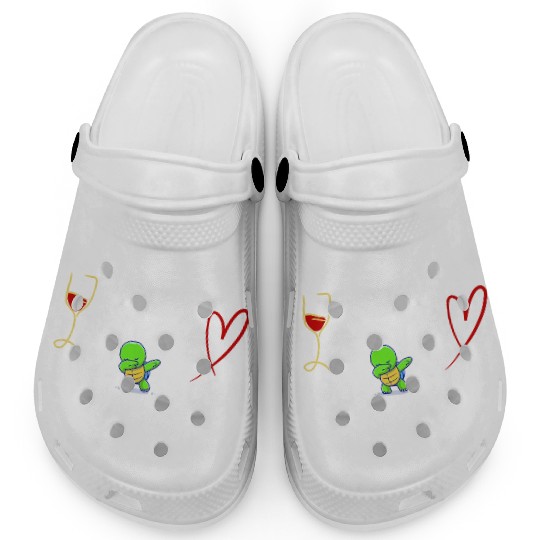 WTF Wine Turtle Family Clogs