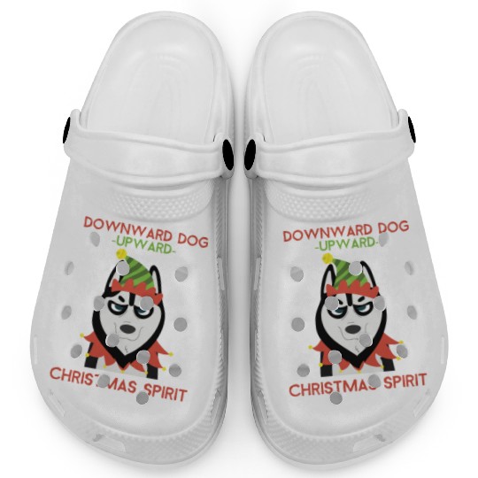 Downward Dog, Upward Christmas Spirit Clogs