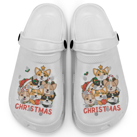 Corgi Christmas Tree Merry Christmas Clogs