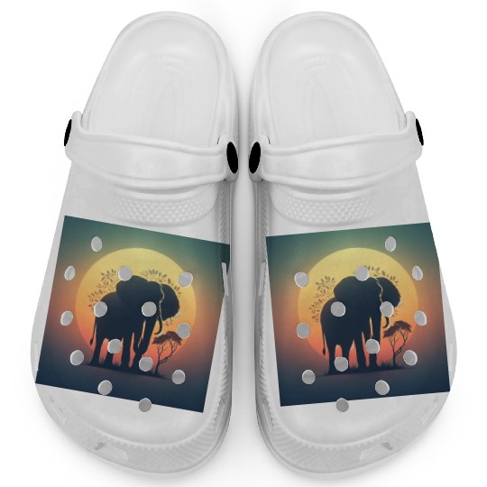 Elephant Graphic Clogs