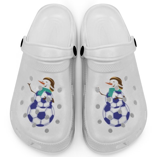 Snowman Soccer Winter Wonderland Fun Clogs