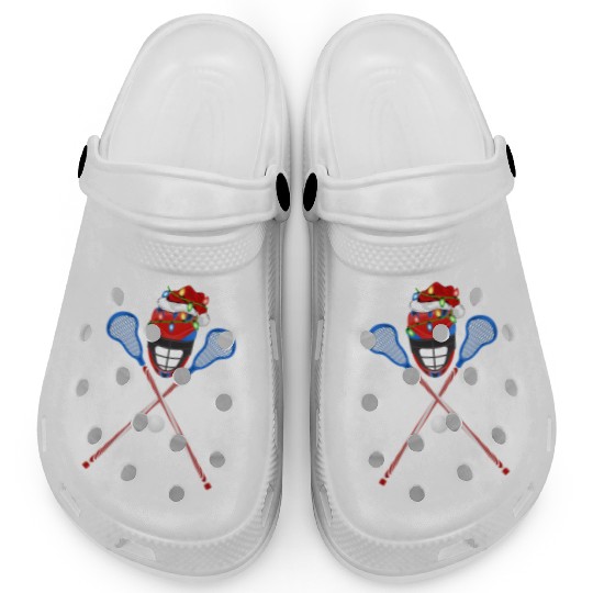 Lacrosse Player Ugly Christmas Clogs