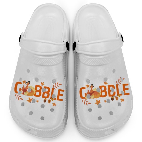 GOBBLE TURKEY PODIATRIST FUNNY THANKSGIVING Clogs