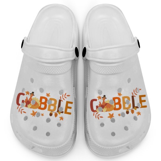 GOBBLE TURKEY PODIATRIST FUNNY THANKSGIVING Clogs