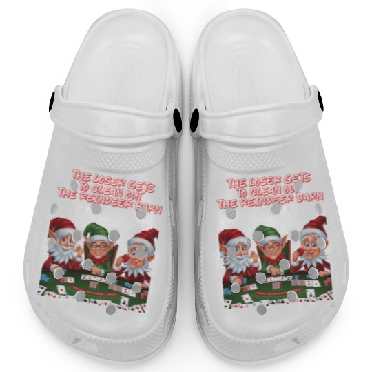 The Loser Gets To Clean Out The Reindeer Barn Clogs