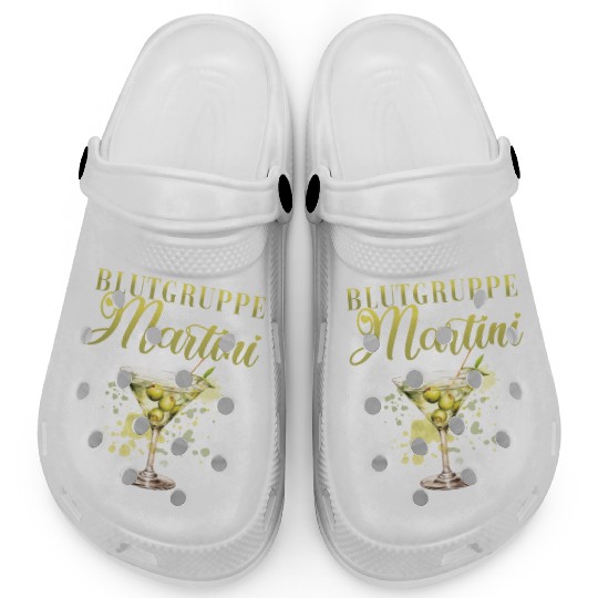 Blutgruppe Martini Cocktail Bartender Clogs