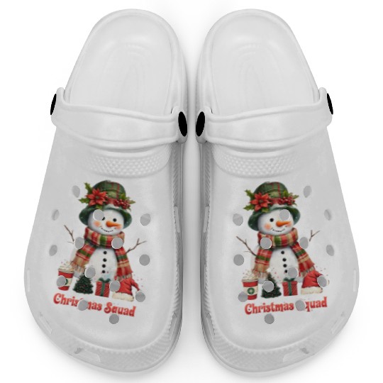 Snowman Christmas Family Gathering Clogs