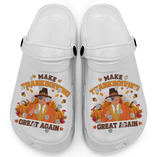 Make Thanksgiving Great Again Autumn Fall Leaves Clogs