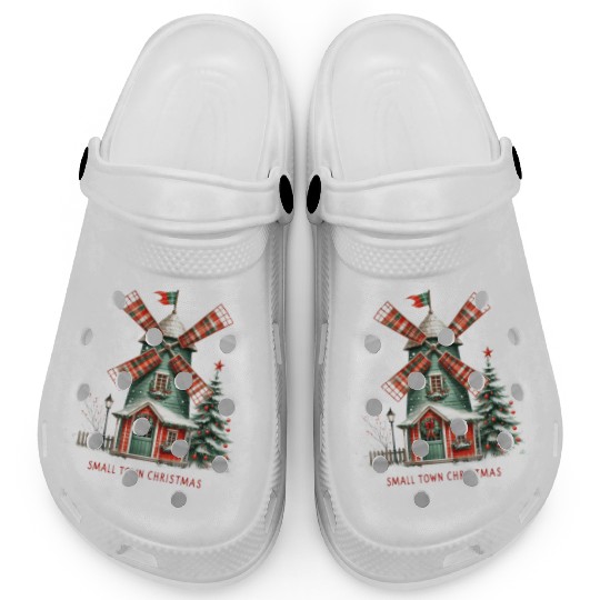 Small Town Christmas Windmill Clogs