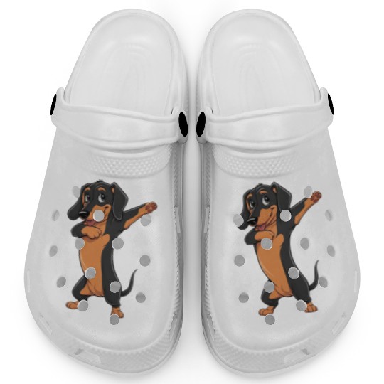 Dabbing dance post Dachshund dog lovers pet love Clogs