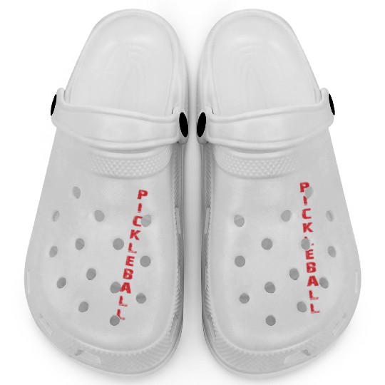 Pickleball US Flag in White and Red Clogs
