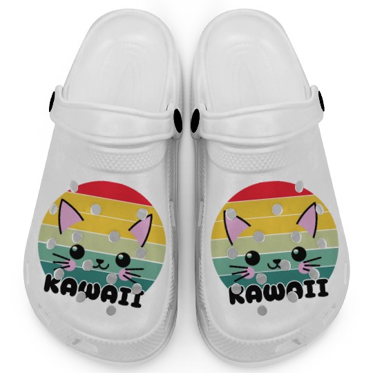Kawaii Cat Face, Cat Lovers Clogs