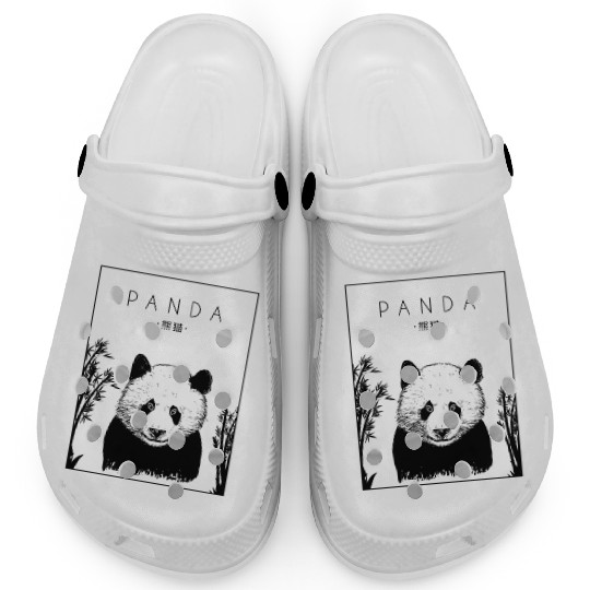 Panda Chinese Hanzi Panda Bear Friend Giant Panda Clogs