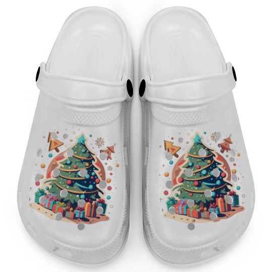 Christmas Tree Serenity Holiday Tranquility Clogs