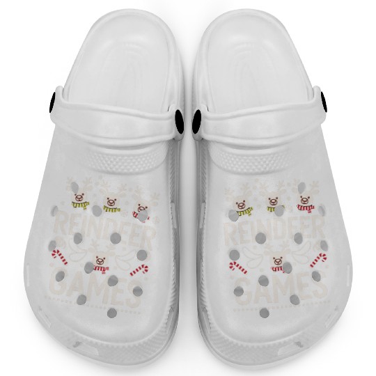 Playful Holiday Reindeer Cute Clogs
