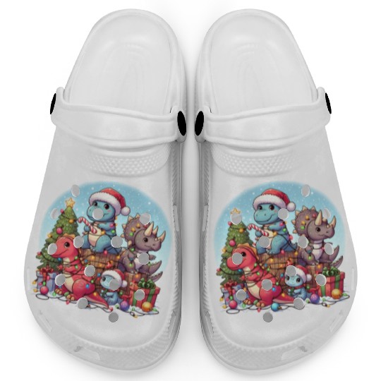 Dinosaurus Christmas tree Clogs