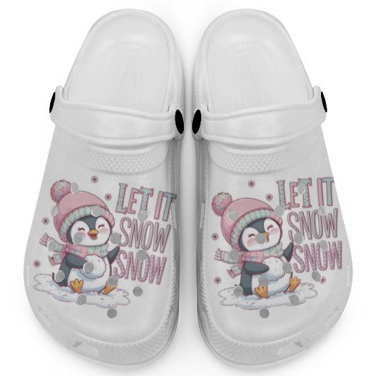 Let It Snow Snow, Christmas Snowman Clogs