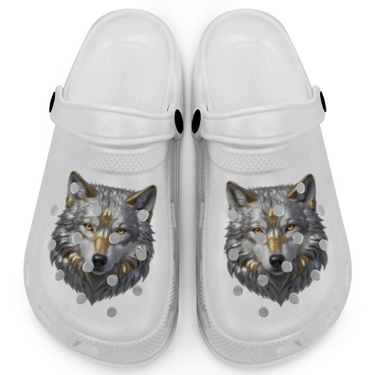 Noble Golden Wolf Clogs