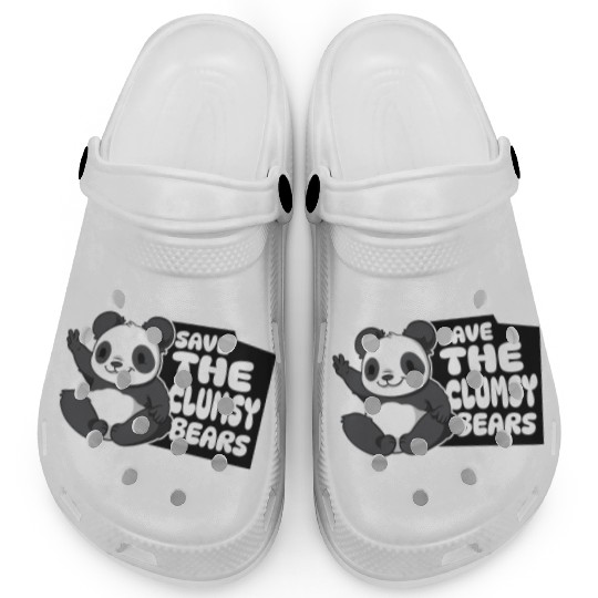 Save The Clumsy Bears Panda Bear Friend Lover Clogs