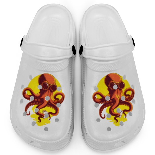 Orange Smart Octopus Clogs