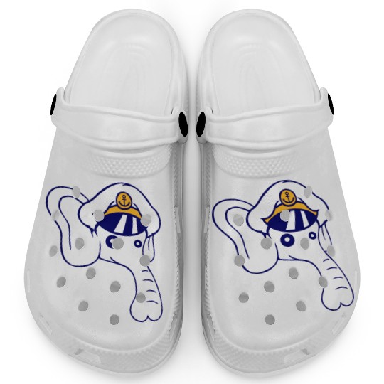 Funny Little Elephant Head Captain Cute Sweet Fun Clogs