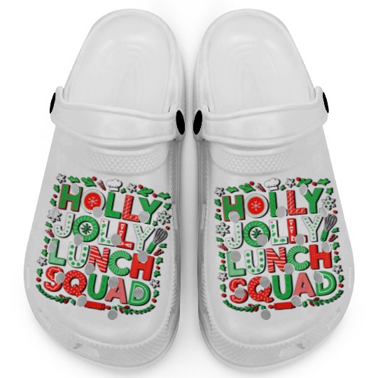 Jolly Lunch Squad Lunch Lady Christmas Lunch Lady Clogs