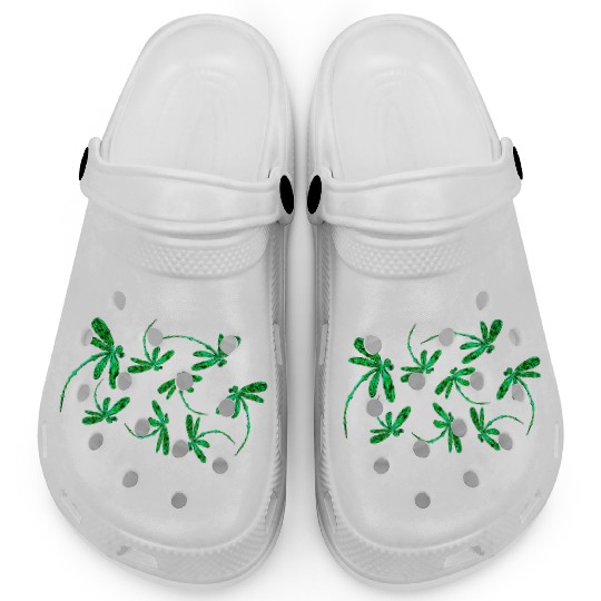 Dragonfly Electric Green Frenzy Clogs