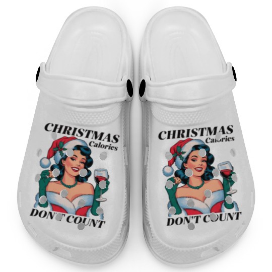 Retro Girl Christmas, Merry Christmas Clogs
