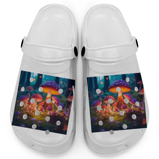 mushrooms in grass Clogs
