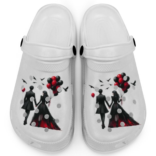 Black Gnomes Valentines Day Clogs