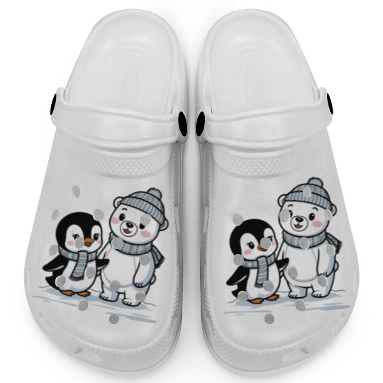 Penguin and Polar Bear Friends Clogs