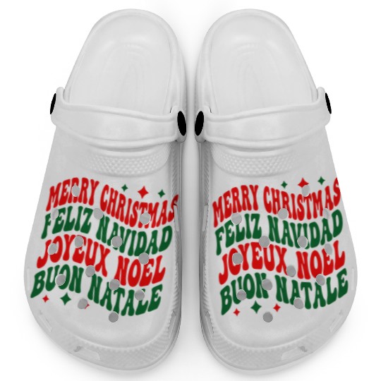 Merry christmas feliz navidad joyeux noel Clogs
