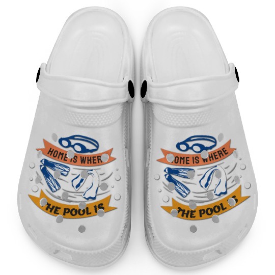 Home is Where The Pool is - Swim Design Clogs