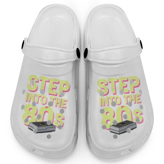 80s Fitness Enthusiast Retro Workout and Neon Clogs