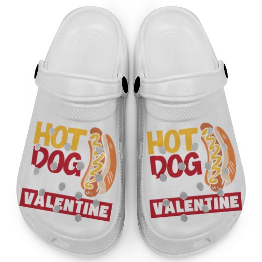 Hot Dog Is My Valentine Fun Design Clogs
