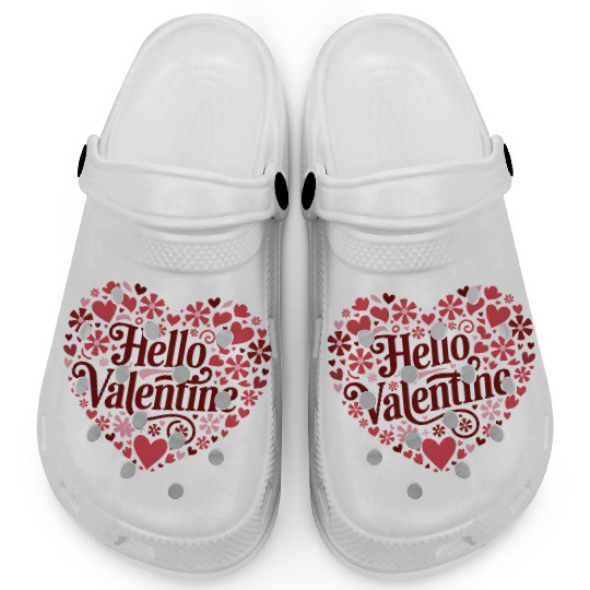 Hello Valentine Sublimation Clogs