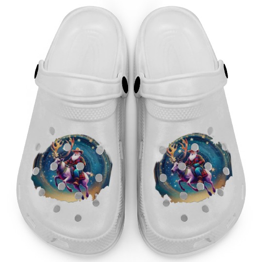 Save a Horse Ride a Reindeer Santa Clause Clogs