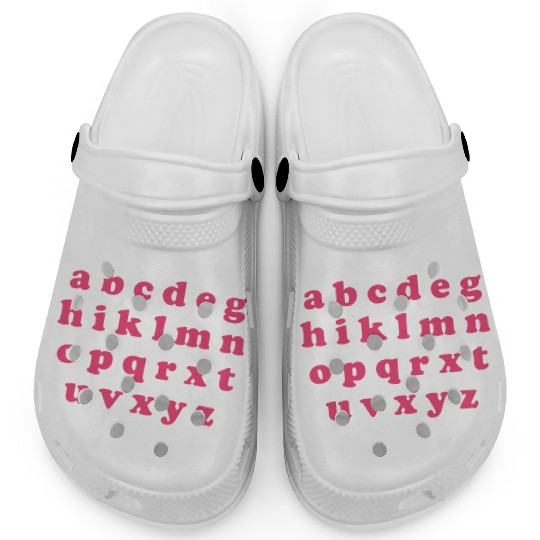 Alphabet Valentine Sublimation Clogs