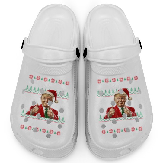 Make Christmas Great Again Xmas Funny Trump Clogs