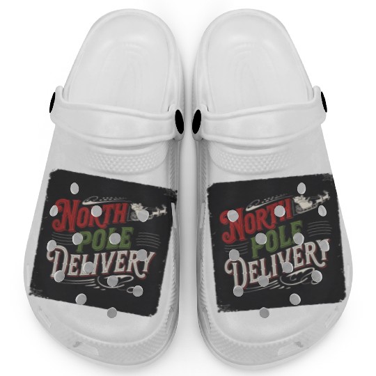 North Pole Express Vintage Style Retro Christmas Clogs