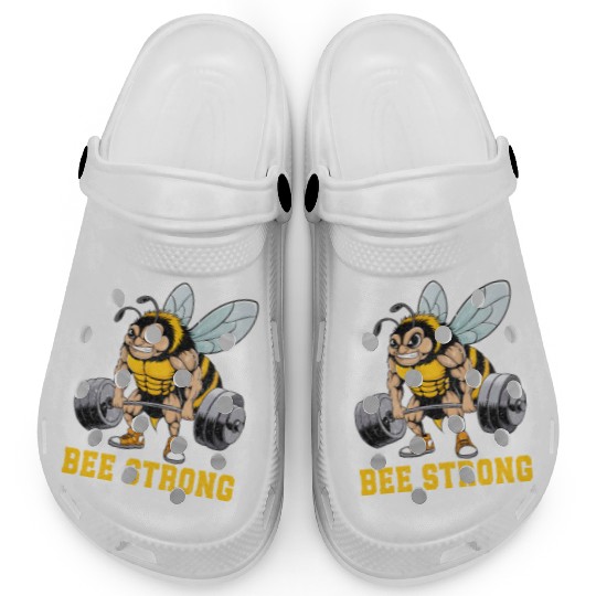 Bee Strong Gym Fitness Bodybuilding Clogs