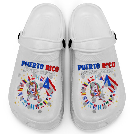 Hispanic Heritage Month Puerto Rico Kids Clogs
