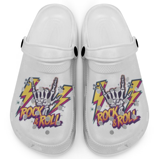 Skeleton Guitar Player Bones Guitarist Musician Clogs