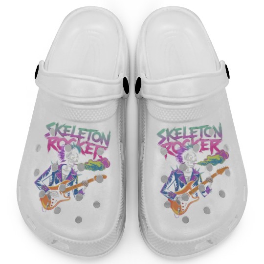 Skeleton Guitar Player Bones Guitarist Musician Clogs
